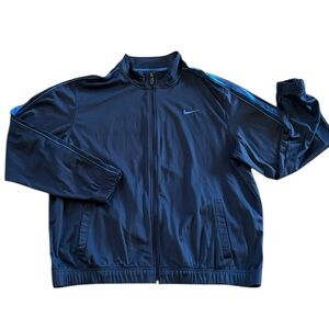 Nike Blue Striped Midweight Track Jacket Size XL‎